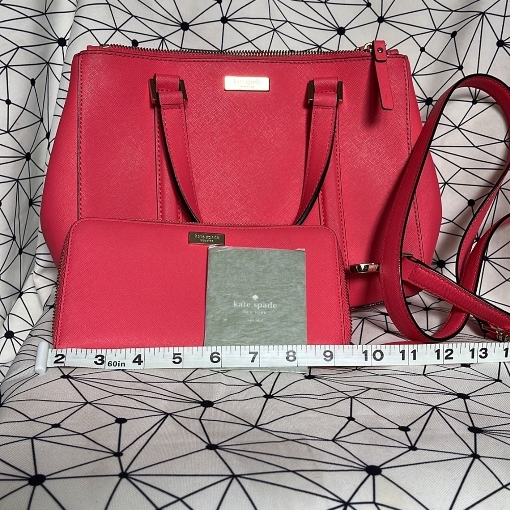 Kate Spade Vibrant Pink Shoulder Bag and Wallet